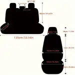 Breathable PU Leather Car Seat Covers – Single or Full 5-Seat Set for SUVs & Sedans