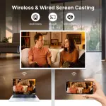 MAXVIEWPRO 32-Inch Portable Smart TV with Touchscreen – Android OS, Adjustable, Wireless Design