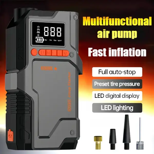 JKUOO Heavy-Duty Car Emergency Starter – Five-in-One Multi-Function Charger