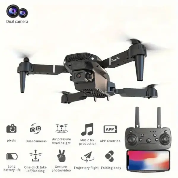 E88 Drone with HD Dual Camera – Beginner-Friendly Quadcopter with WiFi & Long Battery Life