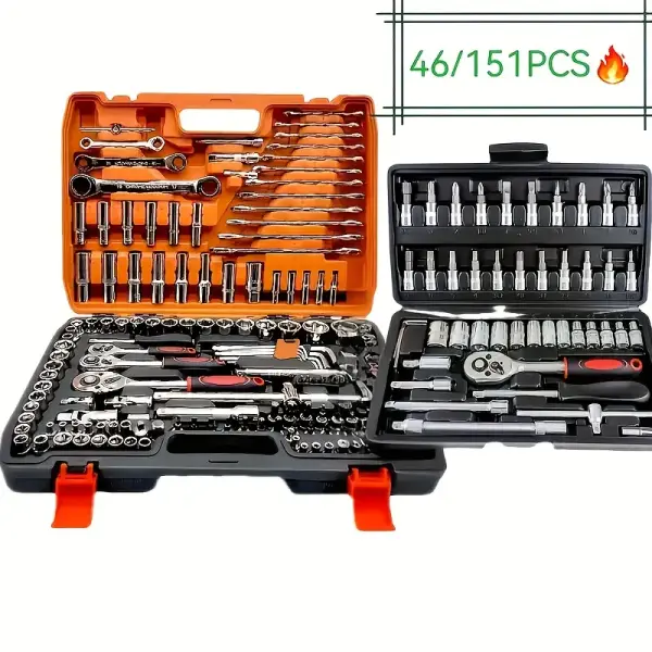 Ultimate 151/46-Piece Automotive Tool Kit – Ratchet Wrench & Screwdriver Set