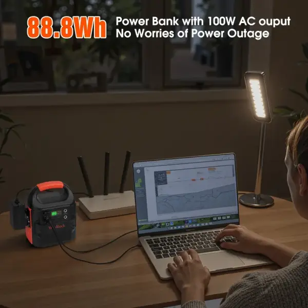 WayRock 88.8Wh Portable Power Station – Mini Solar Generator & Emergency Power Pack