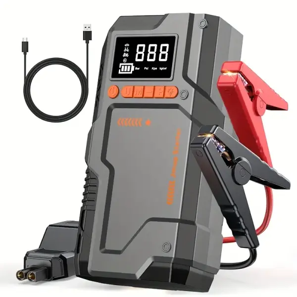 JKUOO Heavy-Duty Car Emergency Starter – Five-in-One Multi-Function Charger