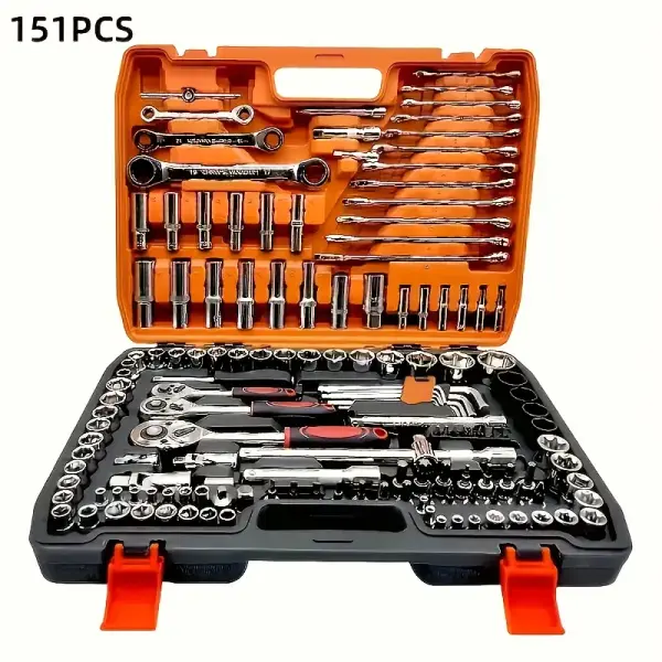 Ultimate 151/46-Piece Automotive Tool Kit – Ratchet Wrench & Screwdriver Set