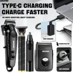 WEEME 4pcs Men's Facial Grooming Set – USB Rechargeable Hair Clipper, Trimmer & Razor
