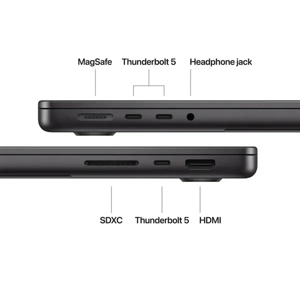 Apple 14-inch MacBook Pro M4 Pro chip with 12‑core CPU and 16‑core GPU, 24GB, 512GB SSD - Space Black