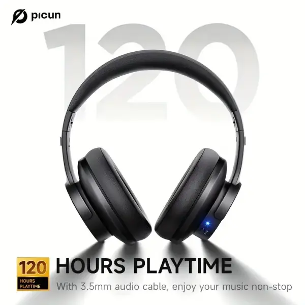 Picun 120H Wireless Over-Ear Headphones