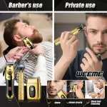WEEME 3pcs Men's Electric Hair Clipper Set – USB Rechargeable with LCD Display