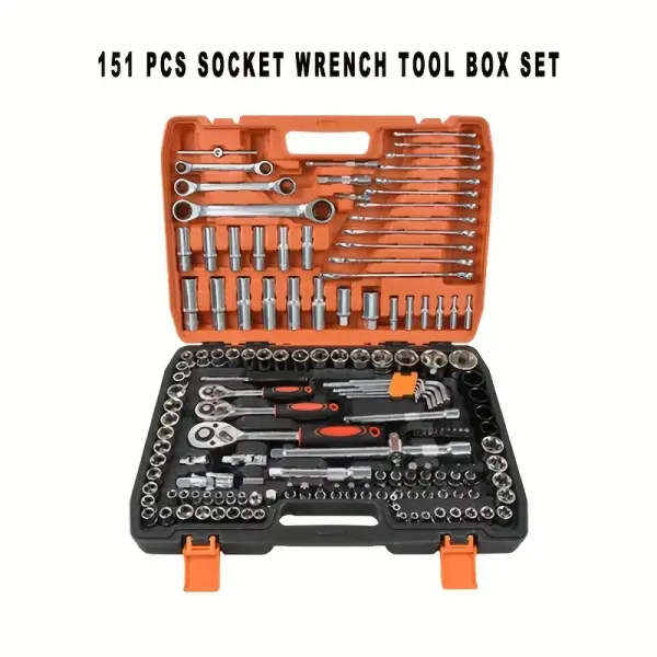 Ultimate 151/46-Piece Automotive Tool Kit – Ratchet Wrench & Screwdriver Set