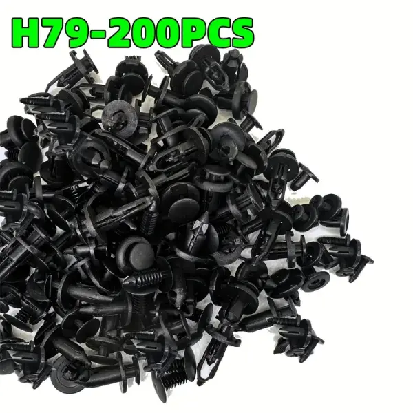 200pcs Universal Car Fixing Clips – Mixed 6–10mm Bumper Push Rivets for Auto Repair