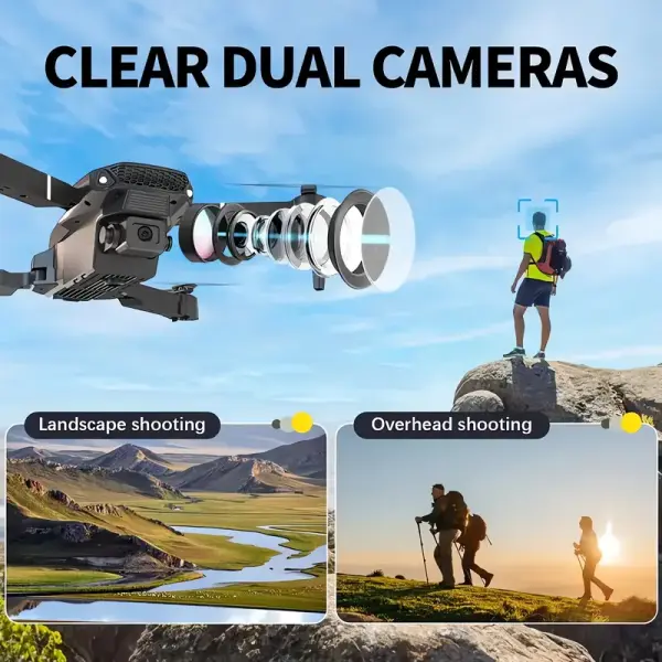 E88 Drone with HD Dual Camera – Beginner-Friendly Quadcopter with WiFi & Long Battery Life