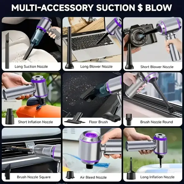 4-in-1 High-Power Wireless Mini Vacuum