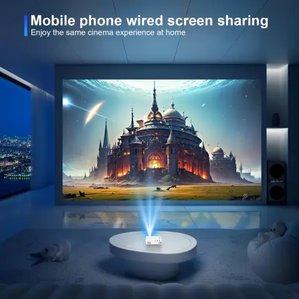 2025 Mini HD Projector with 3D Support