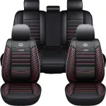 Breathable PU Leather Car Seat Covers – Single or Full 5-Seat Set for SUVs & Sedans