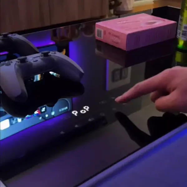 Pro Smart Coffee Table with Dual Refrigerated Drawers, Wireless Charging & Bluetooth Speakers