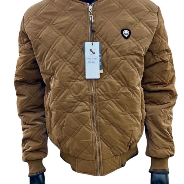 Men's Quilted Shield Bomber Jacket – Black