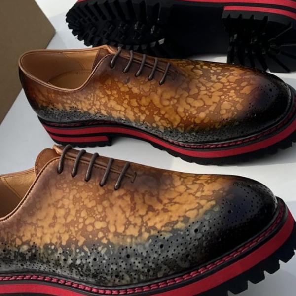 Men's fire effect formal shoes