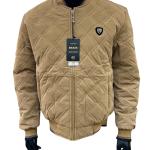 Men's Quilted Shield Bomber Jacket – Black