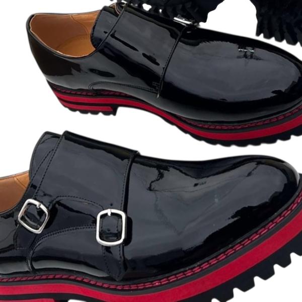 Men's black shine formal shoes