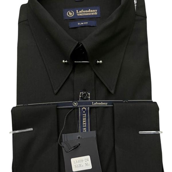 Mens Selapino shirt plain black