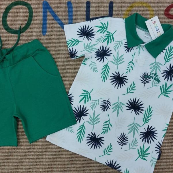 Green Palm Polo Set - 1