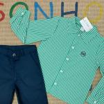 Striped Shirt and Shorts Set