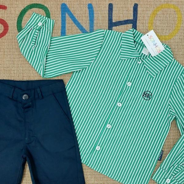 Striped Shirt and Shorts Set