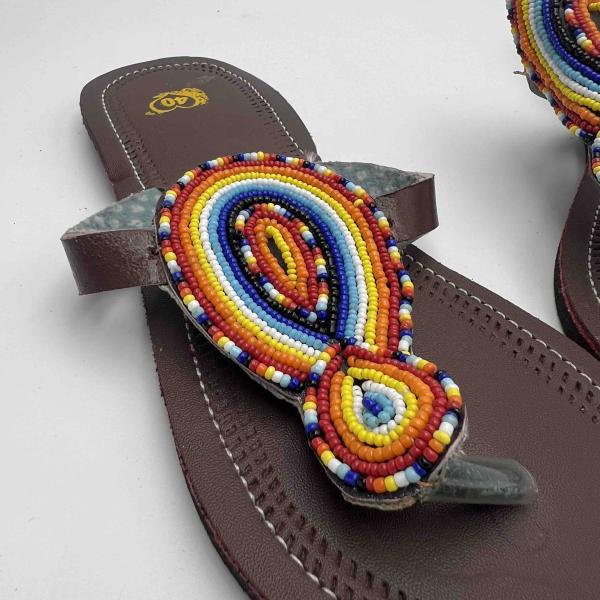 African illustrated sandals