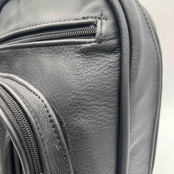 Black Leather Backpack