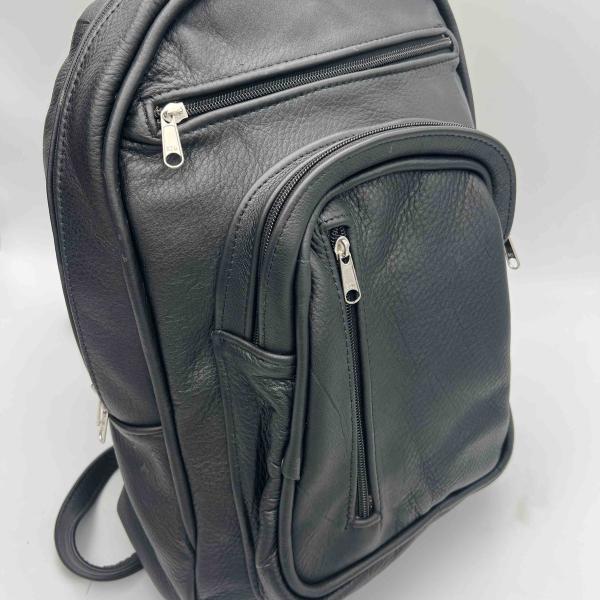 Black Leather Backpack