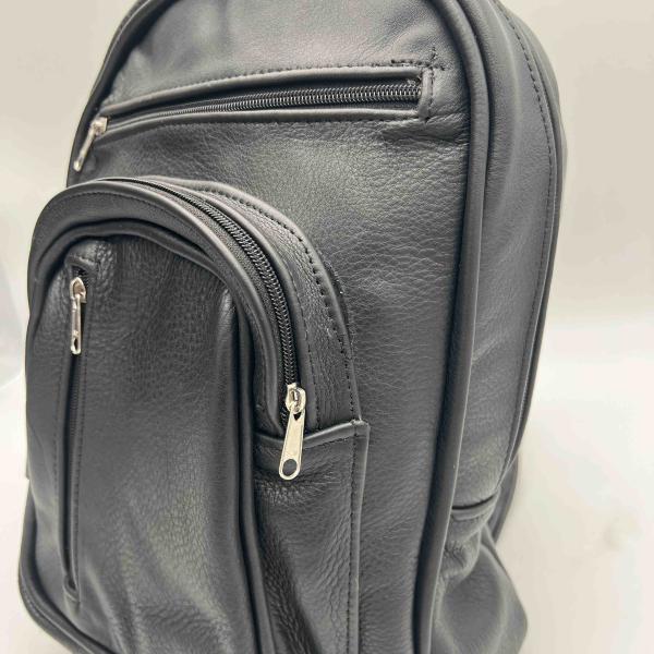 Black Leather Backpack