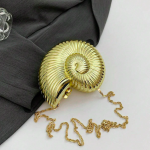 Gold Snail Clutch Bag