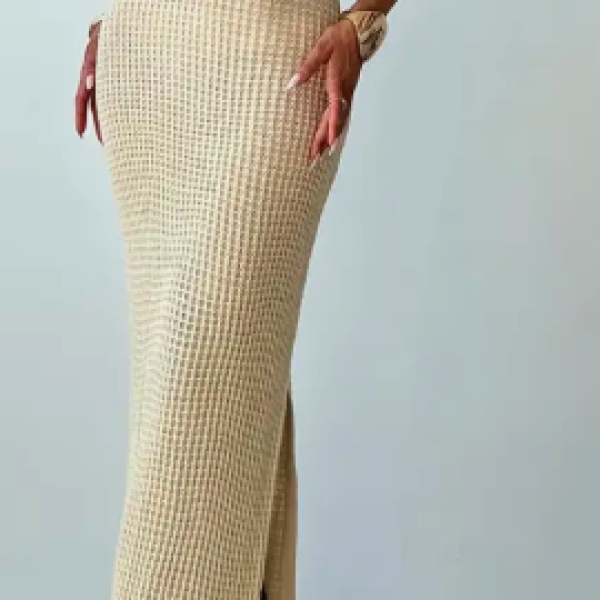 Cross-Back Knit Dress