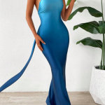 One Shoulder Ombre Dress