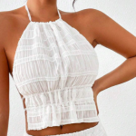 Ruffle Backless Top
