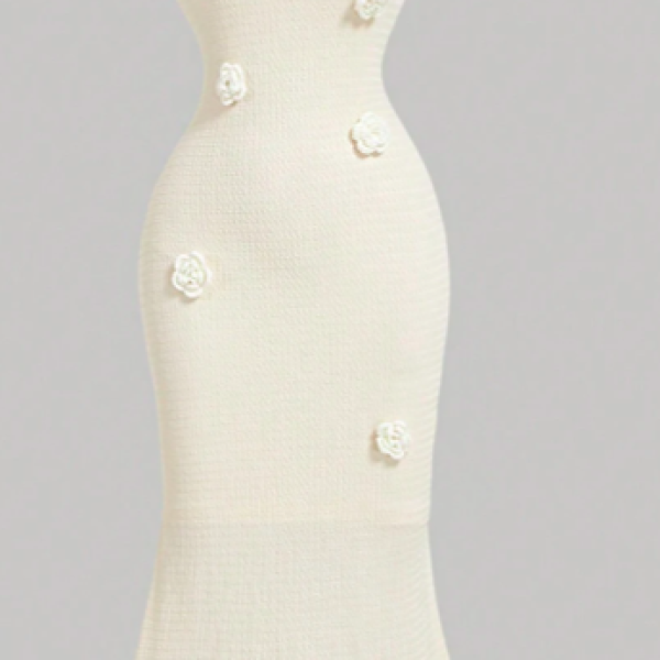 Flower Midi Slip Dress