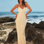 Backless Maxi Flower Dress