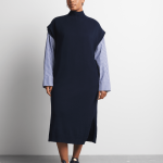 Women's Canvas Cotton Sleeveless Knitwear Column Dress – Effortless Elegance