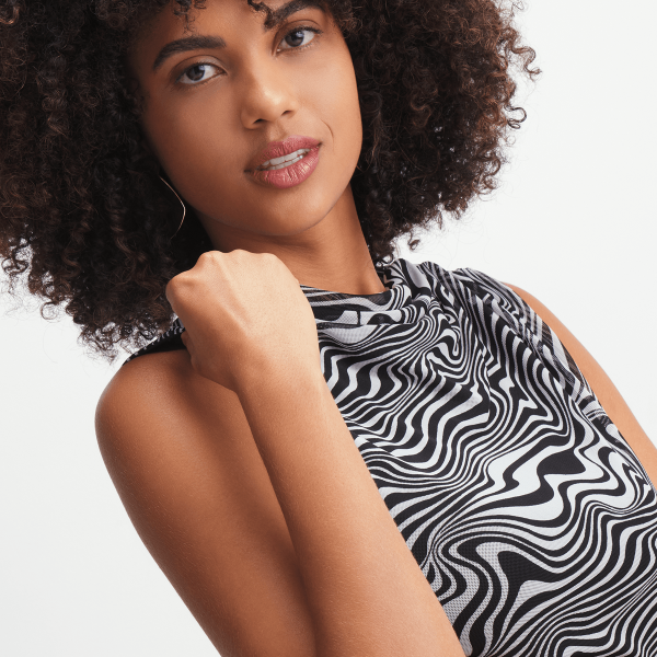 Jet Women's Black/White Swirl Print Dress