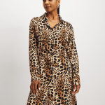 Jet Women's Animal Print Shirt Dress