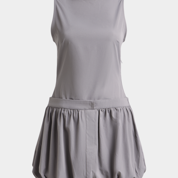 Women's Grey Bubble Shift Mini Dress