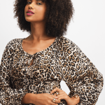 Jet Women's Brown Animal Print Maxi Dress