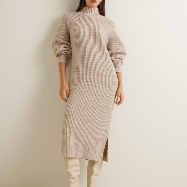 Women's Iconography Chunky Turtleneck Column Dress – Effortless Chic
