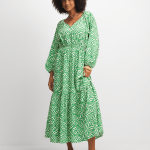 Women's Green Tiered Maxi Dress