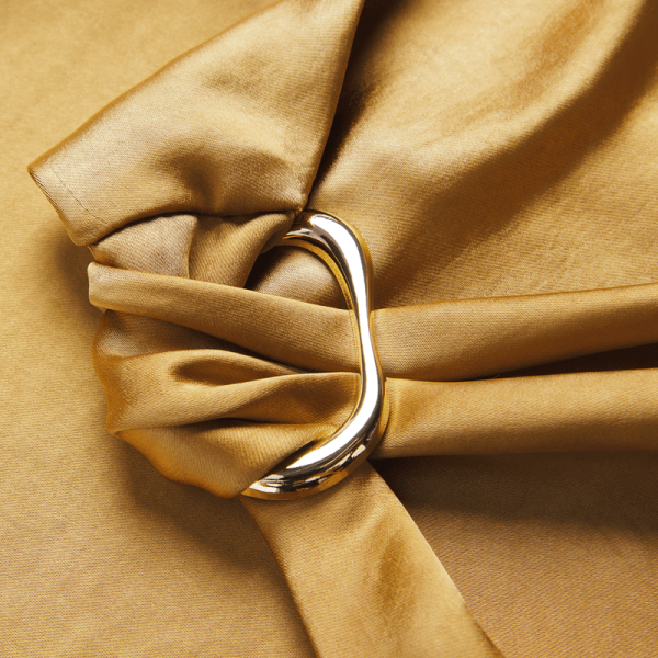 Luella Gold Trim Draped Shell Top