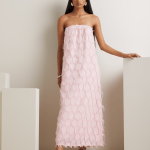 Women's Iconography Eyelash Strapless Column Maxi Dress