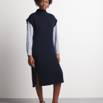 Women's Canvas Cotton Sleeveless Knitwear Column Dress – Effortless Elegance