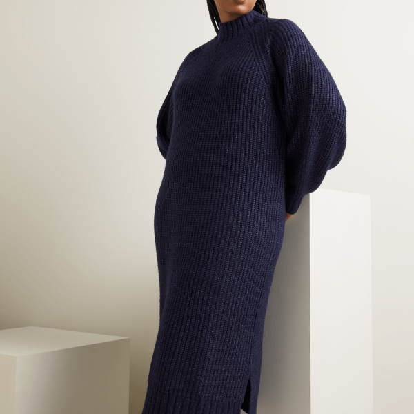 Women's Iconography Chunky Knit Column Dress – Modern Elegance