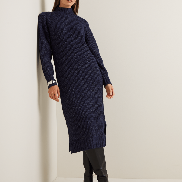 Women's Iconography Chunky Knit Column Dress – Modern Elegance