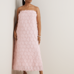 Women's Iconography Eyelash Strapless Column Maxi Dress